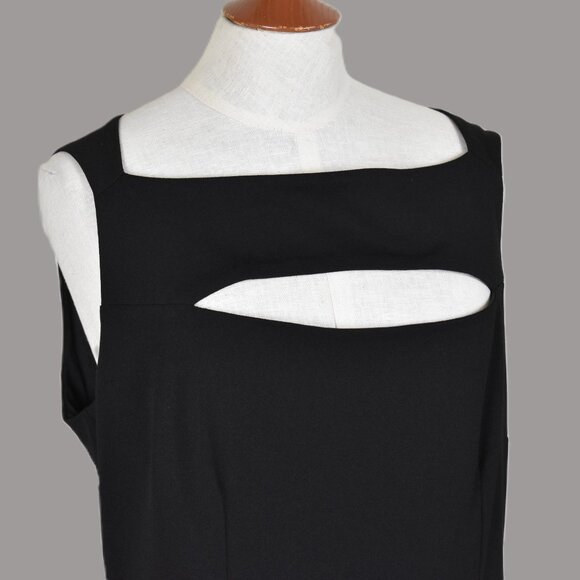 Marina Dress 14 Black Long Sleeveless Back Zipper Machine Wash - Picture 2 of 5